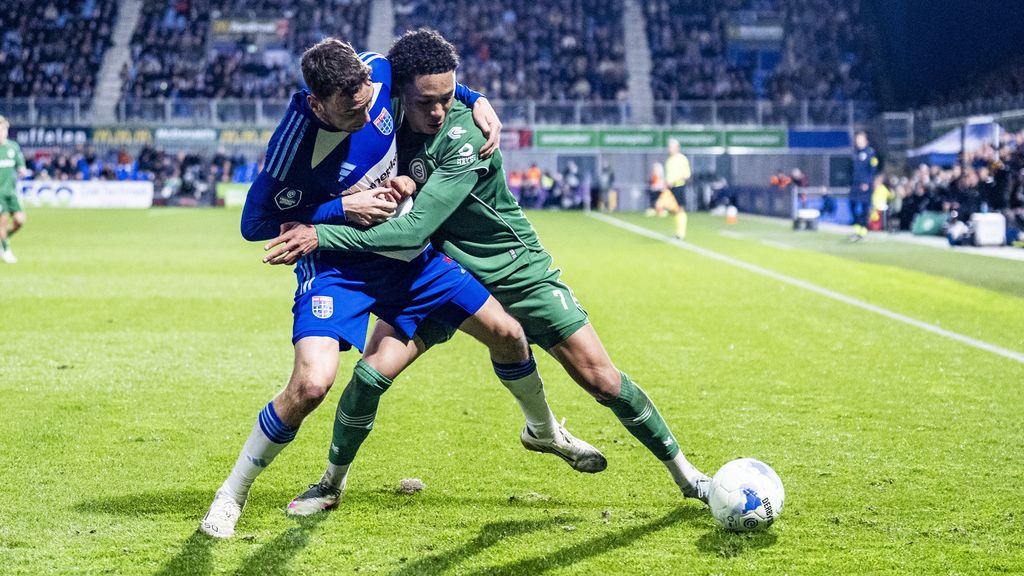 Vierde gelijkspel op rij voor PEC Zwolle na enerverende slotfase tegen Groningen