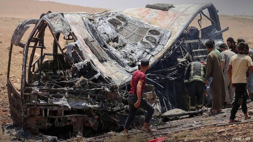 Tientallen doden door botsing tussen 2 bussen in Syrië