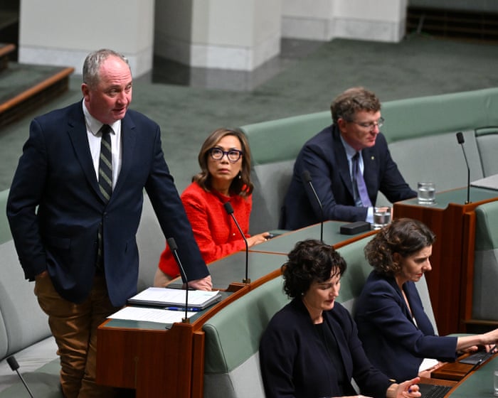 Australia politics live: Labor tells Barnaby Joyce ‘stop panicking people’ over potential food shortages as fuel supply concerns dominate question time