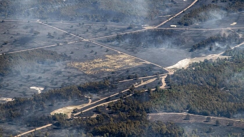 Grootste gevaar lijkt geweken bij brand militair terrein ‘t Harde